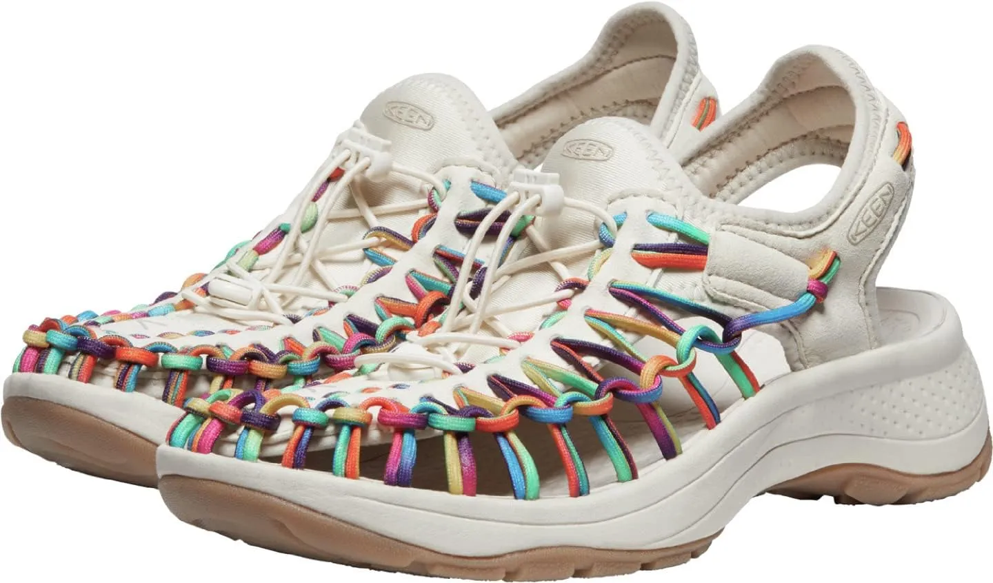 KEEN Women's Uneek Astoria Breathable Lifted Heel Two Cord Casual Water Sandals