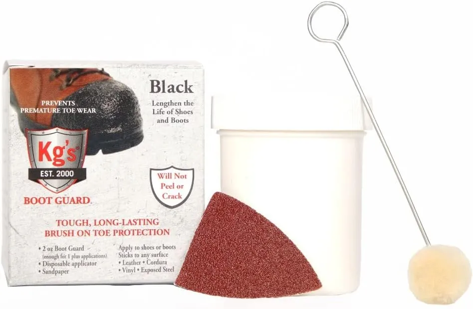 Kg's Boot Guard Brush On Toe Protection – Brush On Liquid for Tough, Long-Lasting Safety Protection on Boots