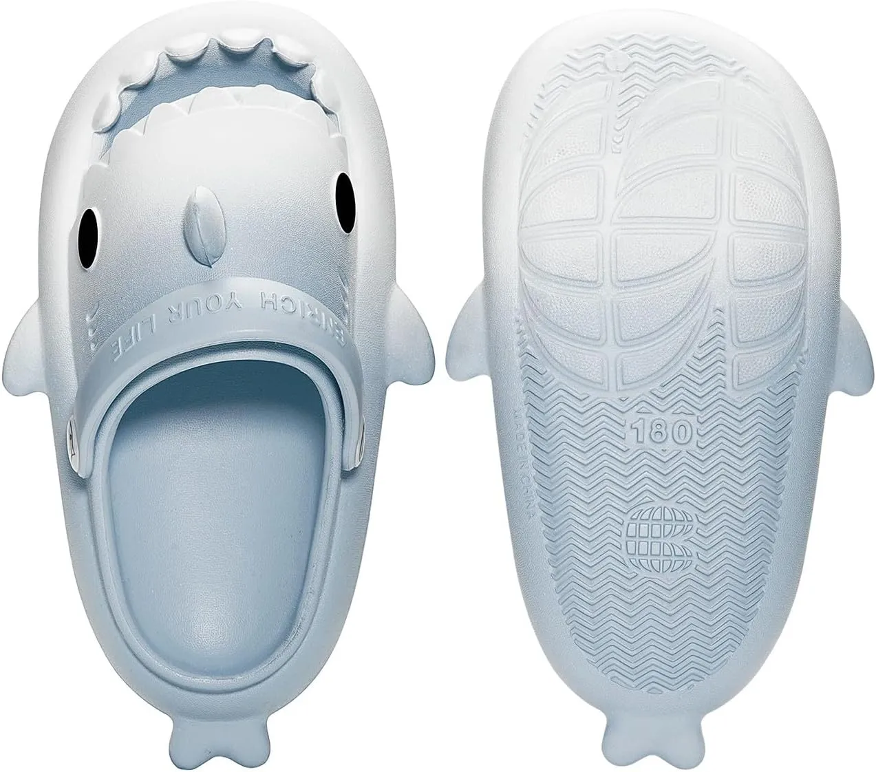 Kids Shark Slides Boys Girls Toddlers Cloud Shower Slippers Cute Cartoon Open Toe Sandals Cushioned Thick Sole Beach Pool Shoes