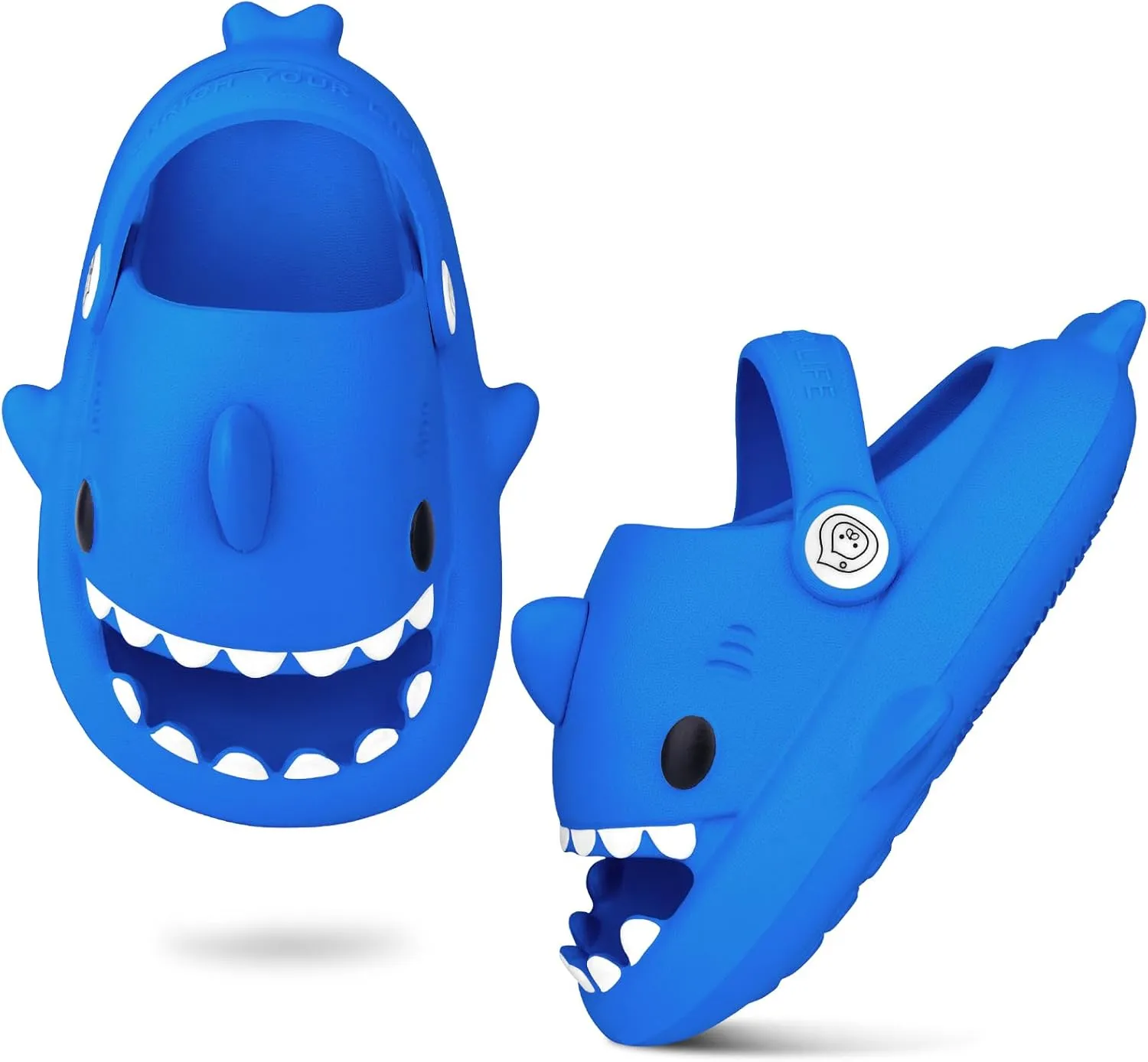 Kids Shark Slides丨Pillow Shower Sandals Quick Dry Slippers丨Toddler Boys Girls Comfy Cloud Slides丨Summer Non-Slip Thick Sole Beach Pool shoes