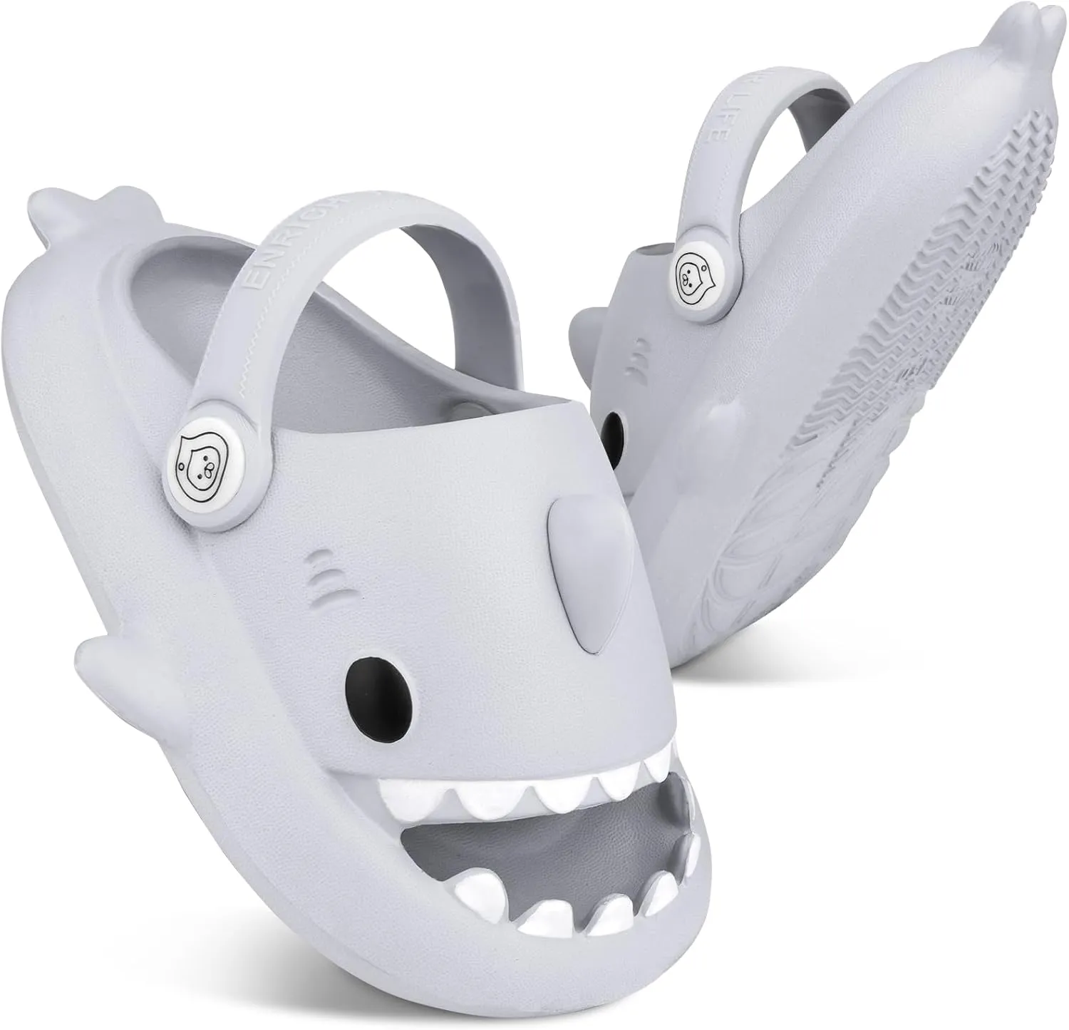 Kids Shark Slides丨Pillow Shower Sandals Quick Dry Slippers丨Toddler Boys Girls Comfy Cloud Slides丨Summer Non-Slip Thick Sole Beach Pool shoes