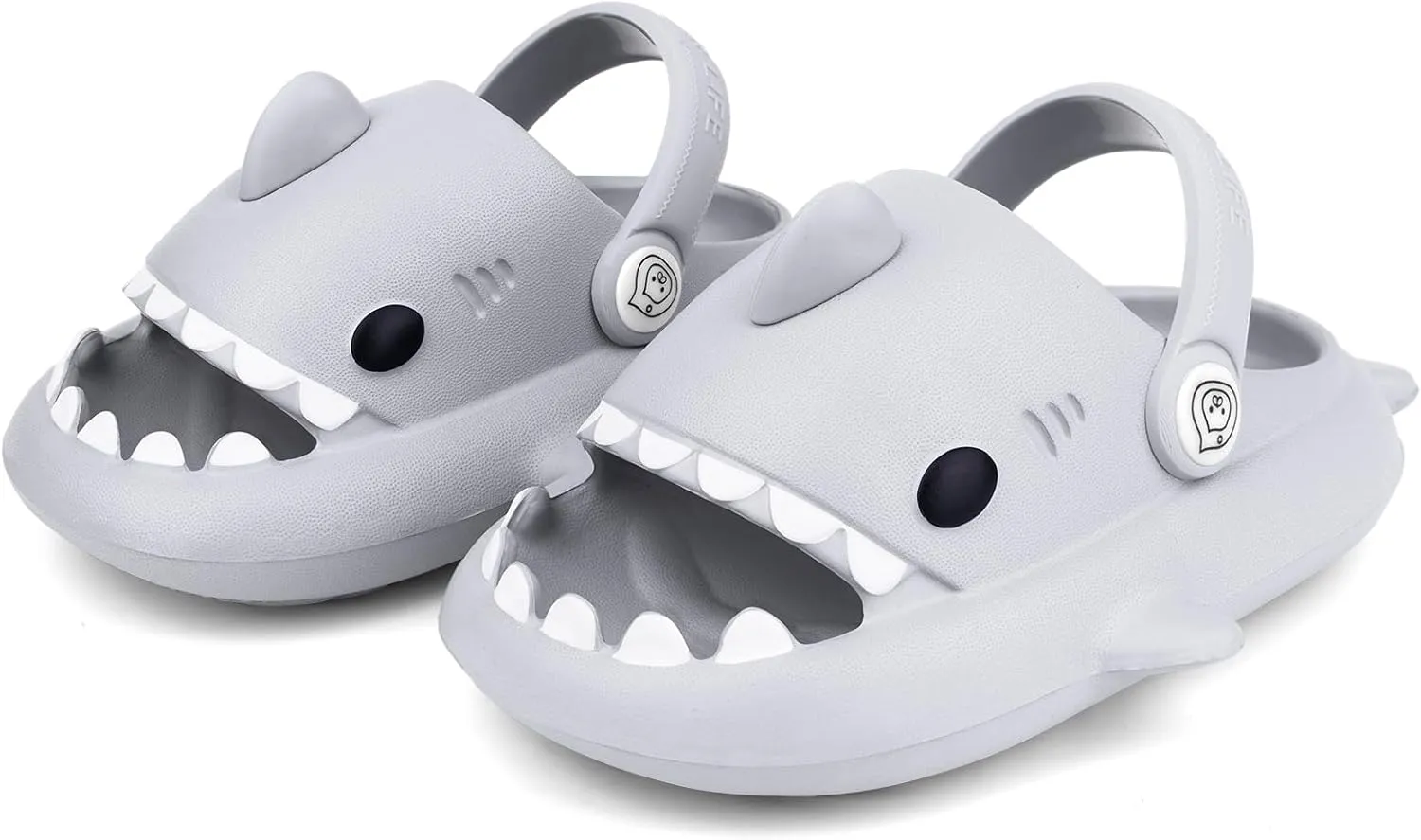 Kids Shark Slides丨Pillow Shower Sandals Quick Dry Slippers丨Toddler Boys Girls Comfy Cloud Slides丨Summer Non-Slip Thick Sole Beach Pool shoes