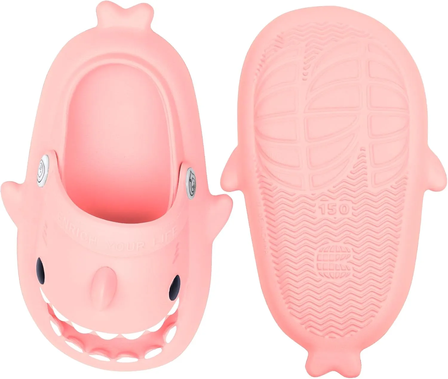 Kids Shark Slides丨Pillow Shower Sandals Quick Dry Slippers丨Toddler Boys Girls Comfy Cloud Slides丨Summer Non-Slip Thick Sole Beach Pool shoes