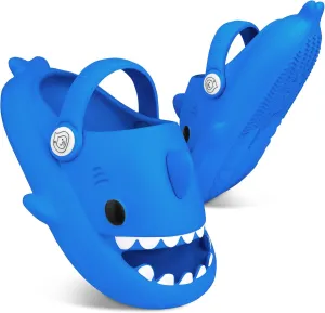 Kids Shark Slides丨Pillow Shower Sandals Quick Dry Slippers丨Toddler Boys Girls Comfy Cloud Slides丨Summer Non-Slip Thick Sole Beach Pool shoes