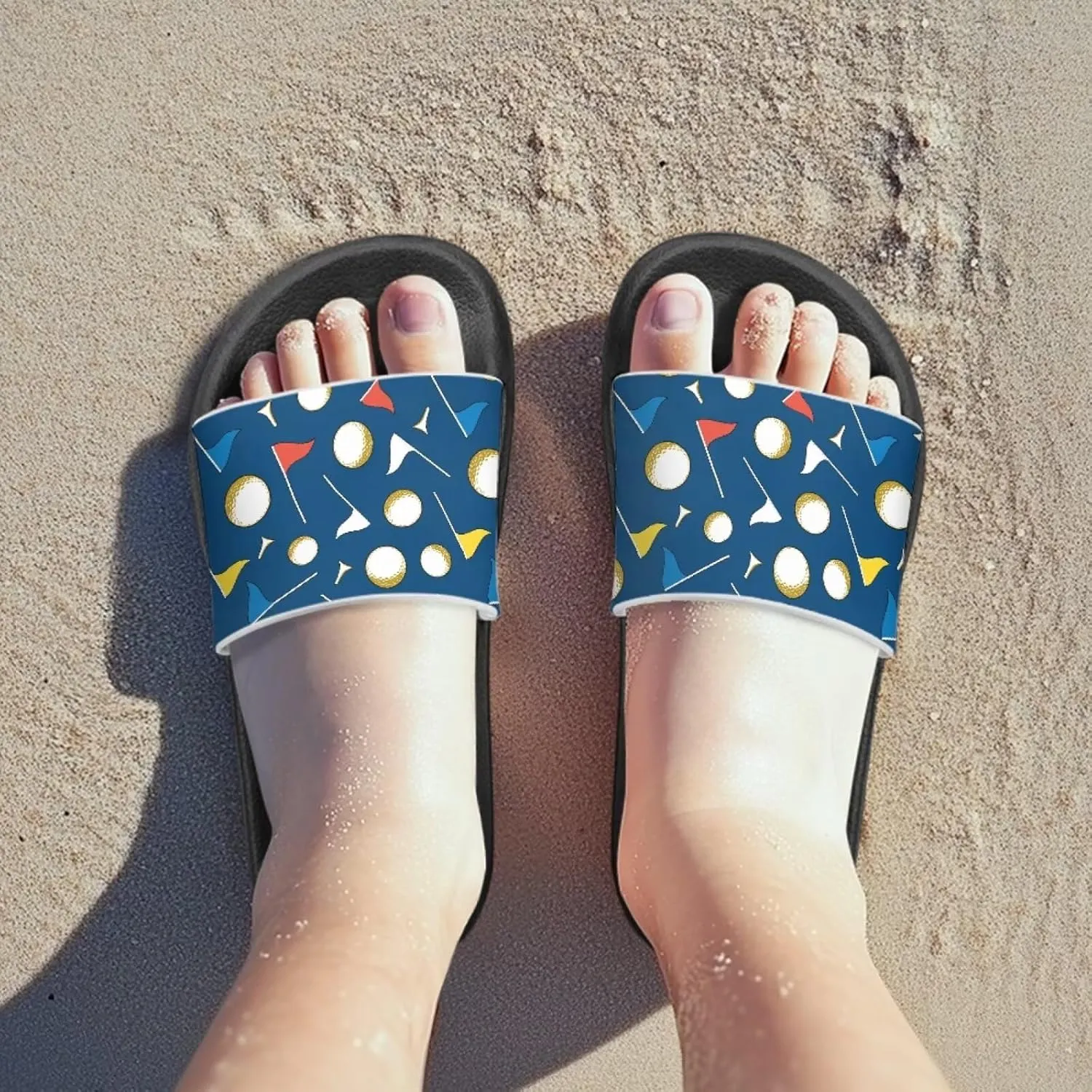 Kids Slide Sandals Novelty Ball Car Slides for Boys Non-slip Summer Slippers Beach Pool Shoes