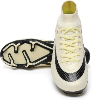 Kids Soccer Cleats High Top Youths Spikes FG Shoes Baseball Ankle-Cuff Athletic Professional Firm Ground Non-Slipping Boys Football Boots