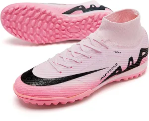 Kids Soccer Shoes Indoor Futsal Turf Big Boys Soccer Cleats Youths TF High-Top Football Boots for Athletic Training