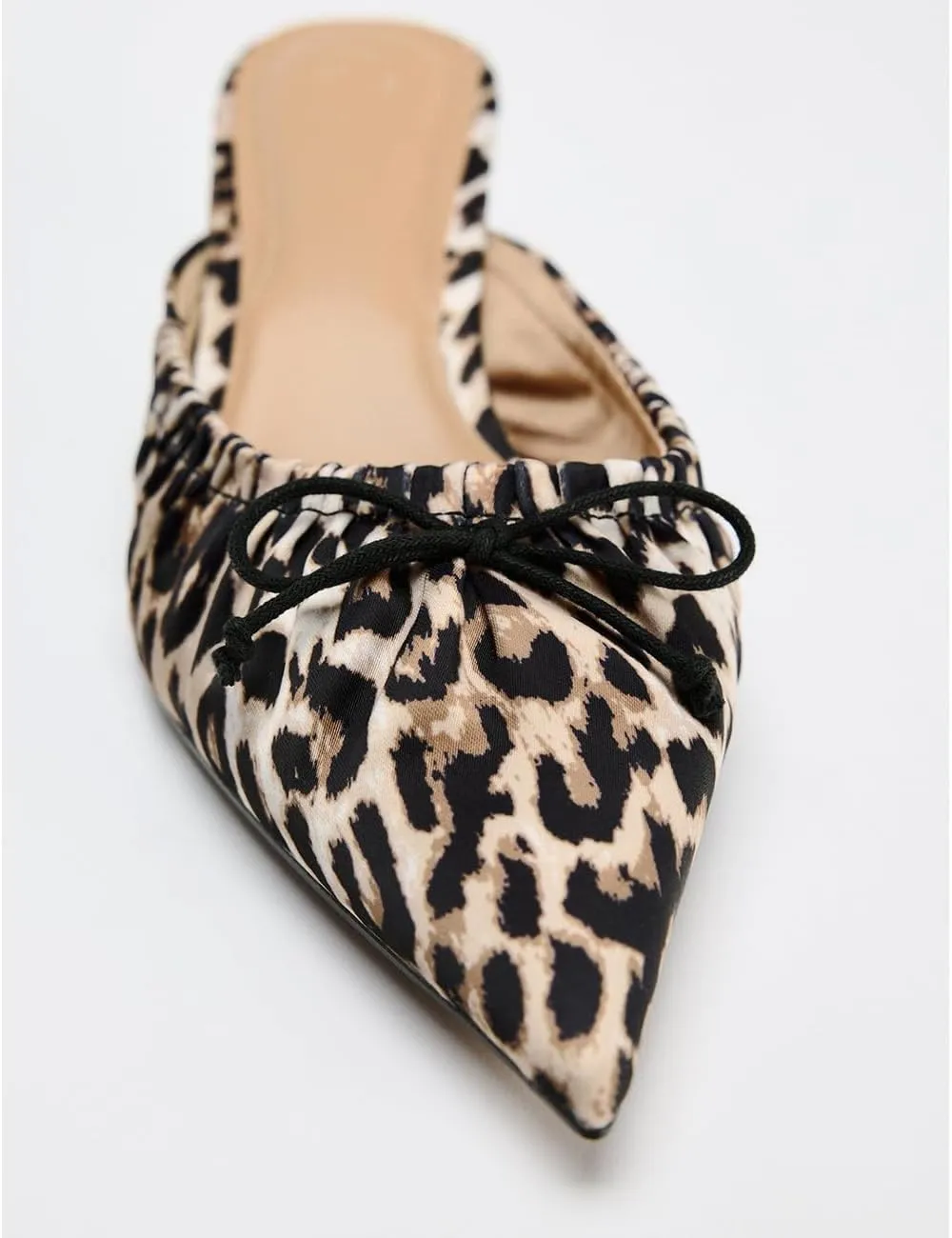 Kitten Heel Bow Mules for Women Slip On Mules Backless Low Heel Pumps