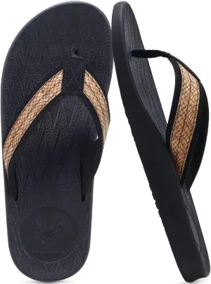 KuaiLu Mens Flip Flops Arch Support Comfortable Summer Beach Thong Sandals Yoga Foam Cushion Slip on Slippers