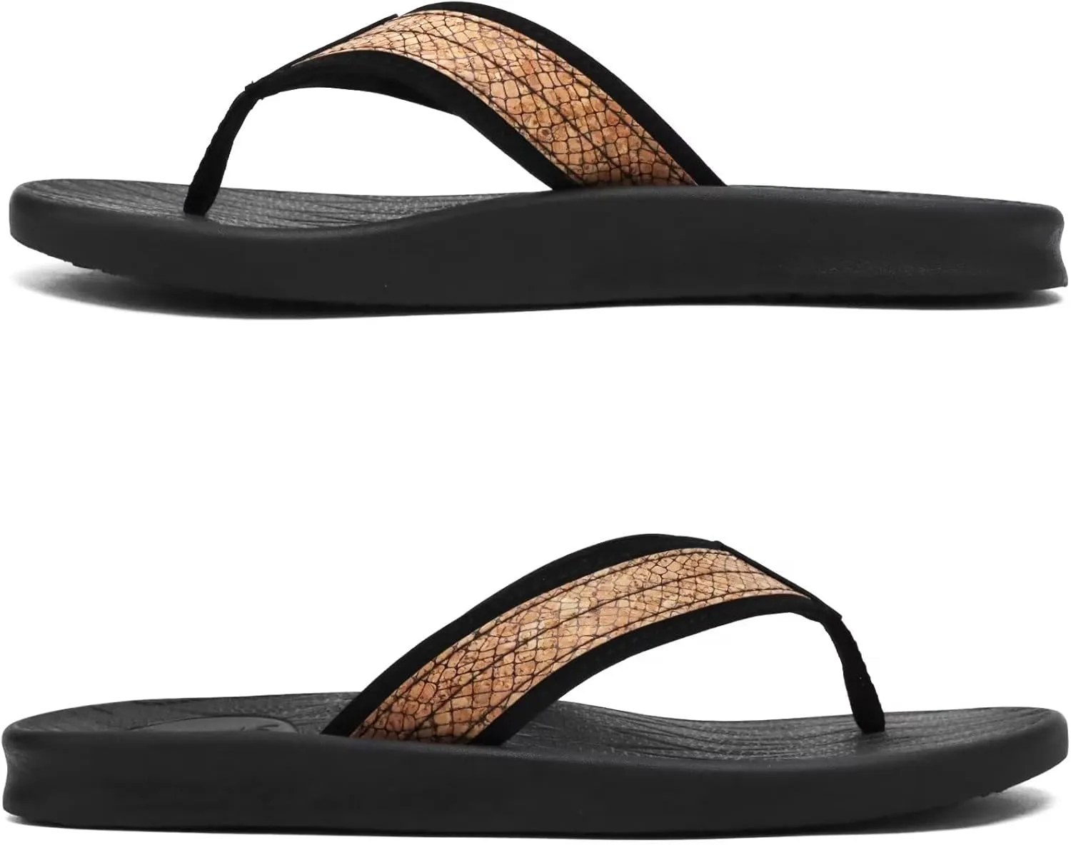 KuaiLu Mens Flip Flops Arch Support Comfortable Summer Beach Thong Sandals Yoga Foam Cushion Slip on Slippers