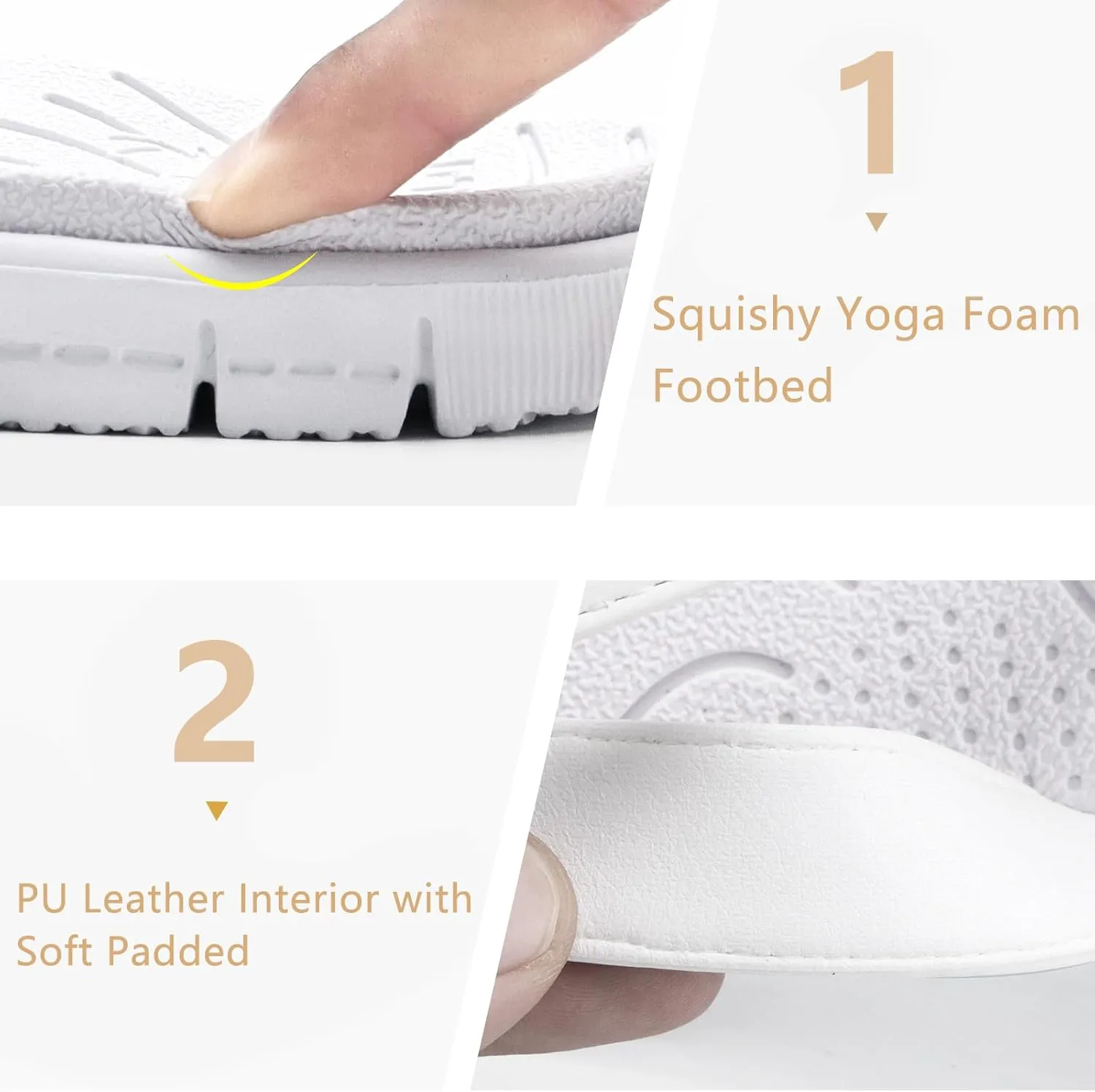 KuaiLu Womens Casual Flip Flops Yoga Mat Comfortable Cushion Arch Support Walking Thong Sandals Lightweight Non-Slip Summer Beach Slippers