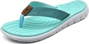 KuaiLu Womens Casual Flip Flops Yoga Mat Comfortable Cushion Arch Support Walking Thong Sandals Lightweight Non-Slip Summer Beach Slippers