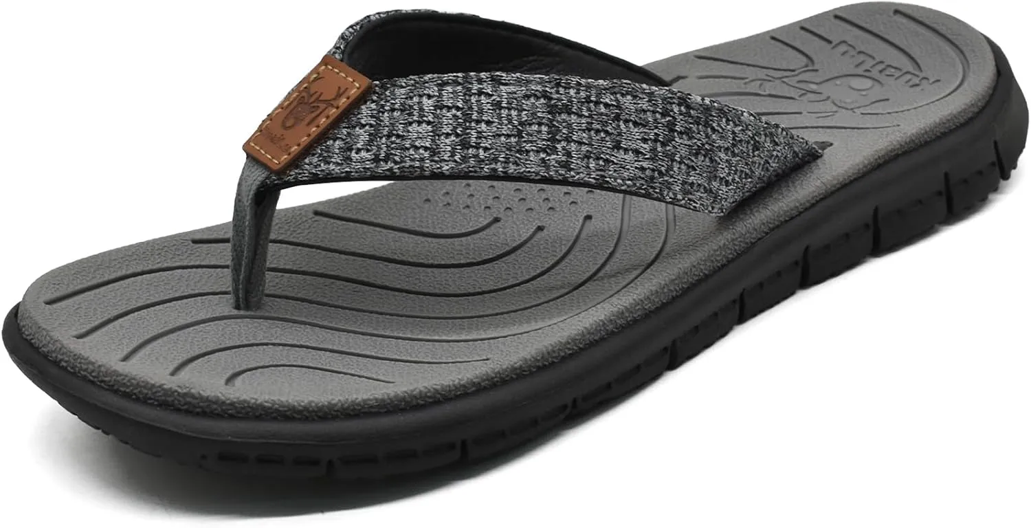 KuaiLu Womens Casual Flip Flops Yoga Mat Comfortable Cushion Arch Support Walking Thong Sandals Lightweight Non-Slip Summer Beach Slippers