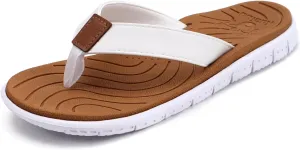 KuaiLu Womens Casual Flip Flops Yoga Mat Comfortable Cushion Arch Support Walking Thong Sandals Lightweight Non-Slip Summer Beach Slippers