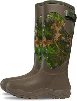 LaCrosse Women's Alpha Agility 15" Waterproof Hunting Snake Boot Brown/Green