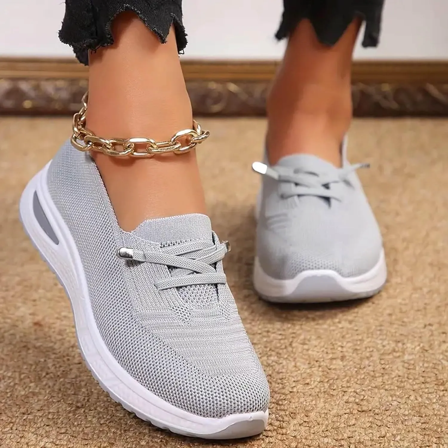 Lightweight Shoes for Women Casual Loafers Slip On Shoe Breathable Comfortable Walking Shoes for Women