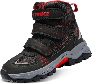 Littleplum Boys Snow Boots Winter Waterproof Antiskid Boots Hiking Outdoor Shoes Booties for Unisex Kids (Little Kid/Big Kid)
