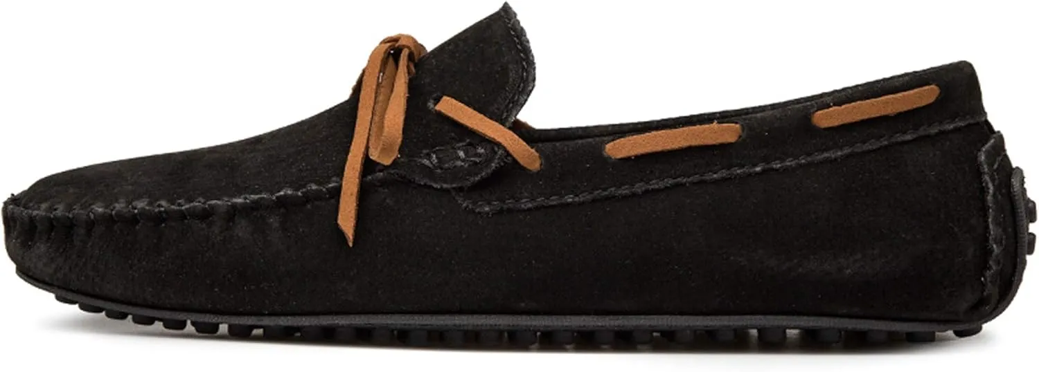 Loafers for Men Casual Moccasins Fashion Suede Lace Slip-on Dress Boat Driving Shoes