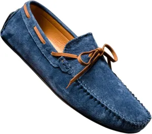 Loafers for Men Casual Moccasins Fashion Suede Lace Slip-on Dress Boat Driving Shoes