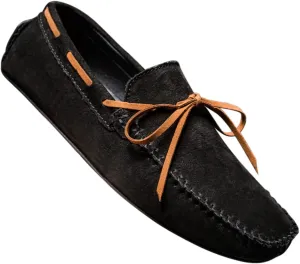 Loafers for Men Casual Moccasins Fashion Suede Lace Slip-on Dress Boat Driving Shoes