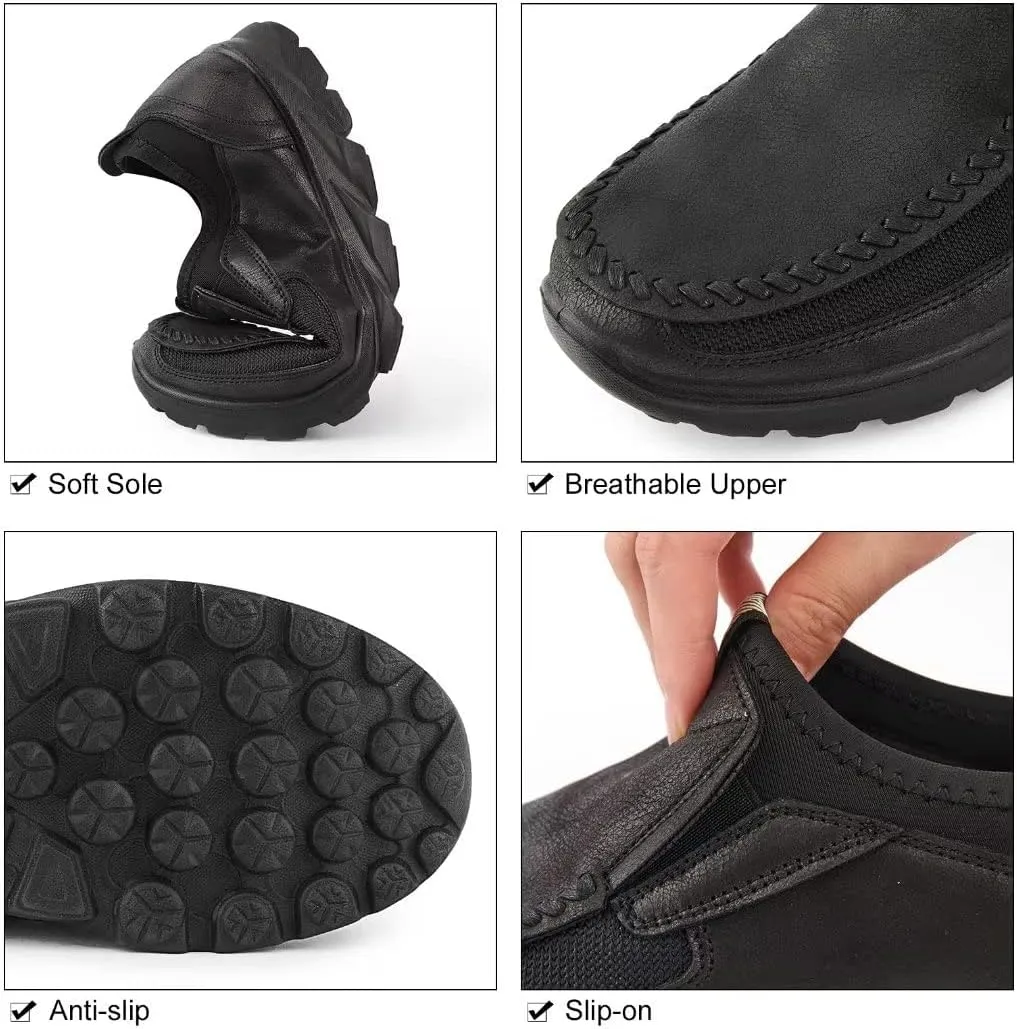 Men Casual Slip On Loafers, Mens Comfortable Moccasin Shoes for Walking and Driving, Soft Daily Sneaker, Mocasines para Hombre