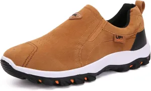 Men's Canvas Slip-On Orthopedic Loafers Casual Breathable Non Slip Outdoor Flats Driving Sneakers for Plantar Fasciitis, for Pain Relief Walking Boat Shoes