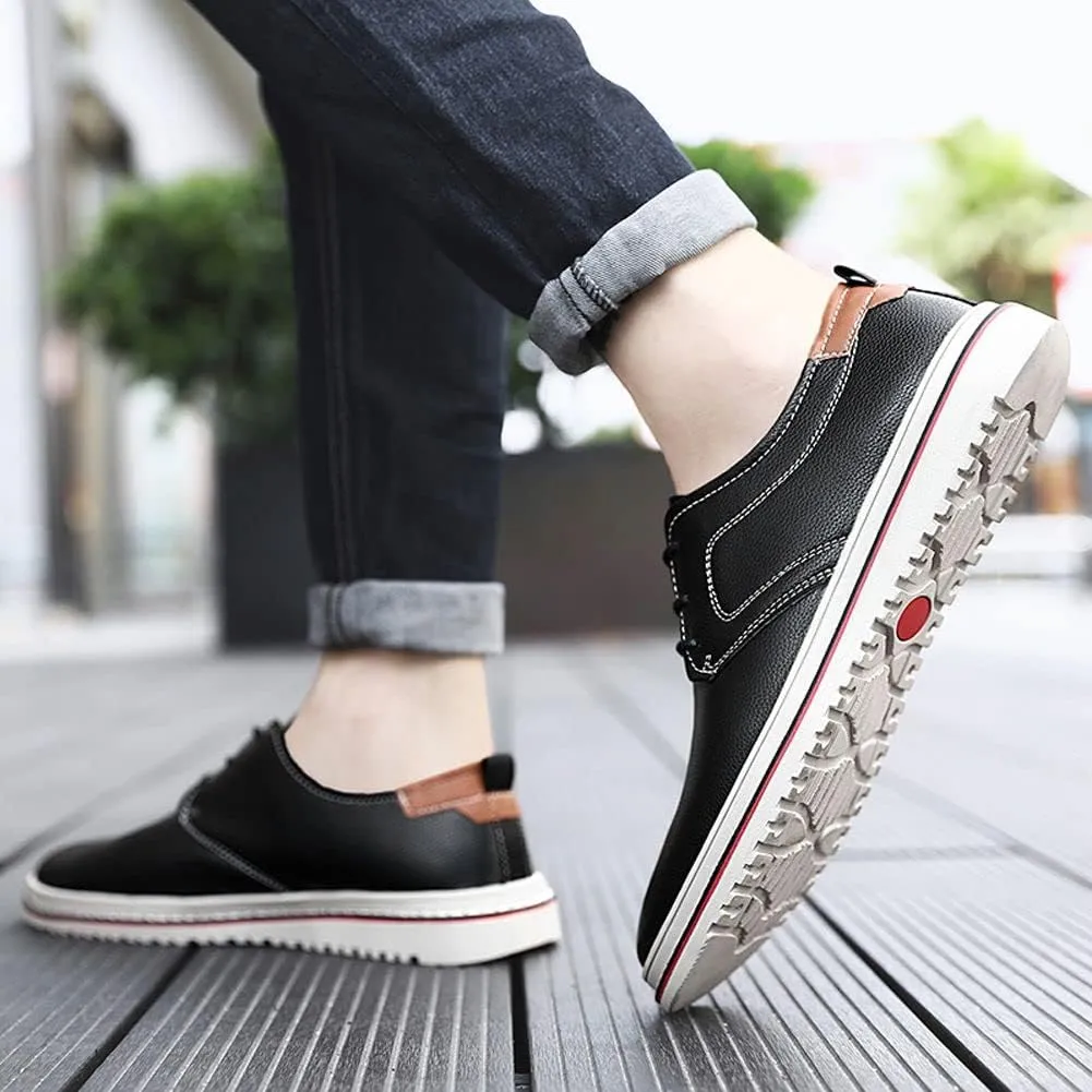 Men's Casual Dress Oxfords Shoes Fashion Business Shoes Wide Feet Lace-up Shoes for Business Office Wedding