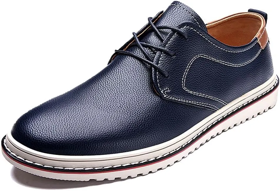 Men's Casual Dress Oxfords Shoes Fashion Business Shoes Wide Feet Lace-up Shoes for Business Office Wedding