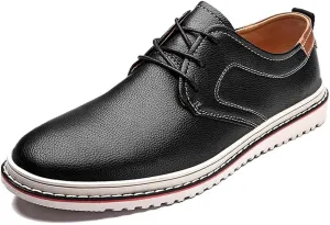 Men's Casual Dress Oxfords Shoes Fashion Business Shoes Wide Feet Lace-up Shoes for Business Office Wedding