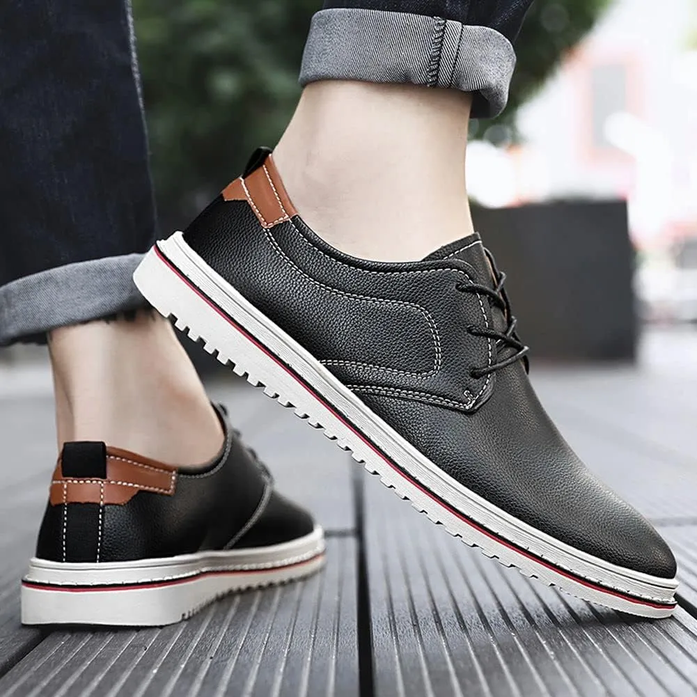Men's Casual Dress Oxfords Shoes Fashion Business Shoes Wide Feet Lace-up Shoes for Business Office Wedding