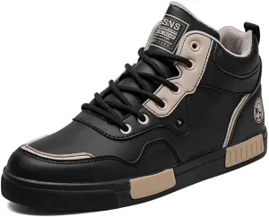Men's Fashion High Top Chinese Style Skate Sneakers Stylish Comfortable Skateboarding Road Running Walking Shoes
