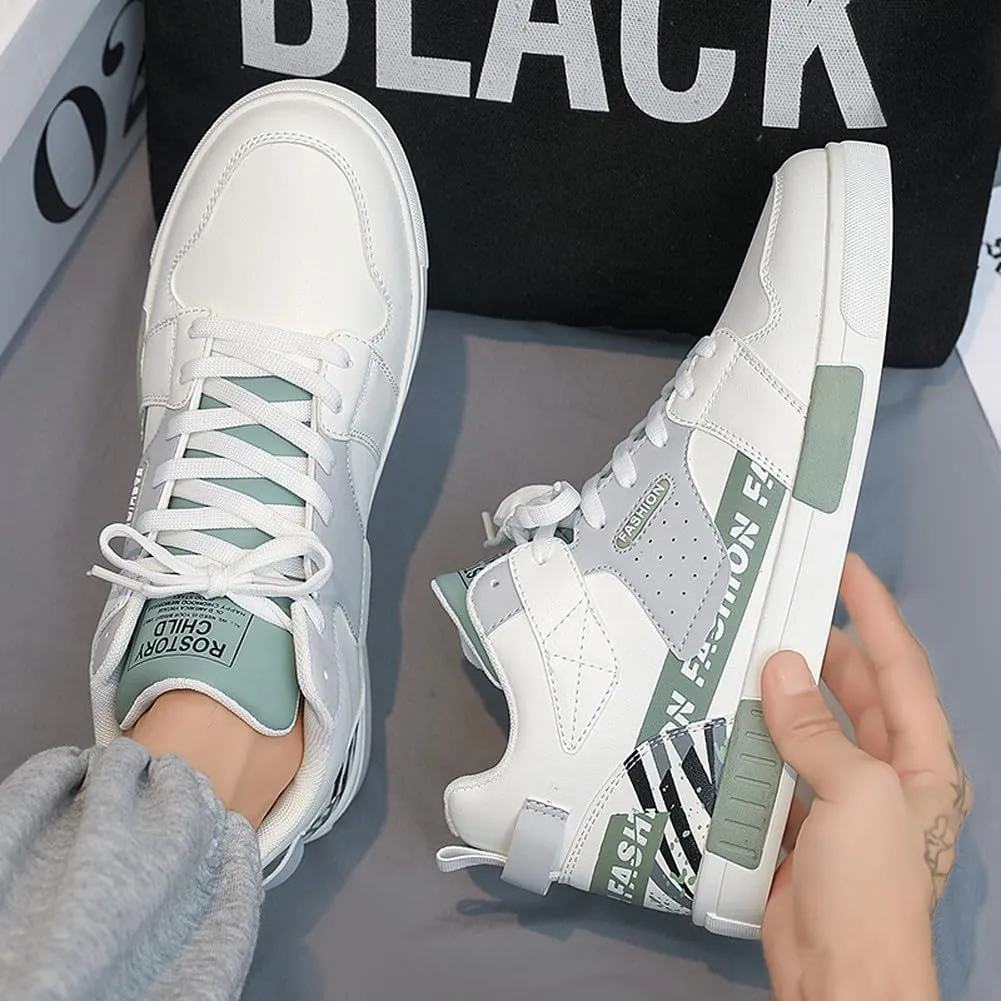 Men's Fashion High Top Chinese Style Skate Sneakers Stylish Comfortable Skateboarding Road Running Walking Shoes