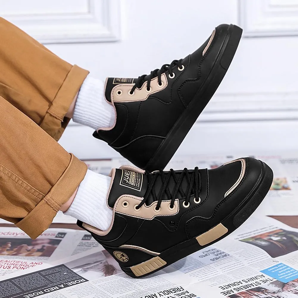 Men's Fashion High Top Chinese Style Skate Sneakers Stylish Comfortable Skateboarding Road Running Walking Shoes