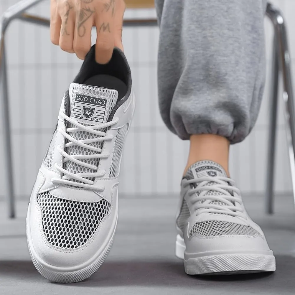 Men's Fashion High Top Chinese Style Skate Sneakers Stylish Comfortable Skateboarding Road Running Walking Shoes