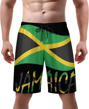Mens Flag Swim Trunks Quick Dry Swim Beach Shorts with Mesh Lining XS-3XL