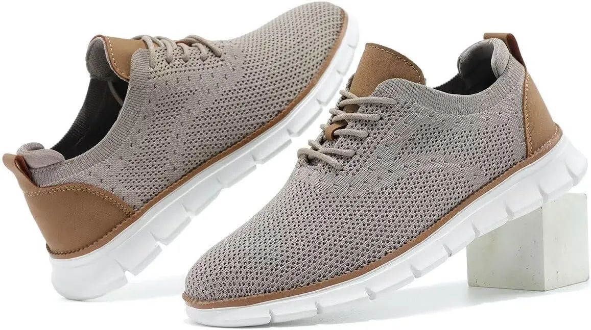 Men's Mesh Sneakers Oxfords Lace-Up Lightweight Casual Walking Shoes Dress Shoes Fashion Sneakers Walking Shoes