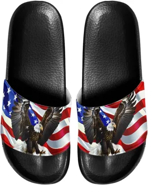 Mens Pillow House Slide Sandals Non-Slip Black Bath Sandals Wide Width EVA Flat Shoes Quick Drying Peep Toe Slippers Beach Dress Shoes