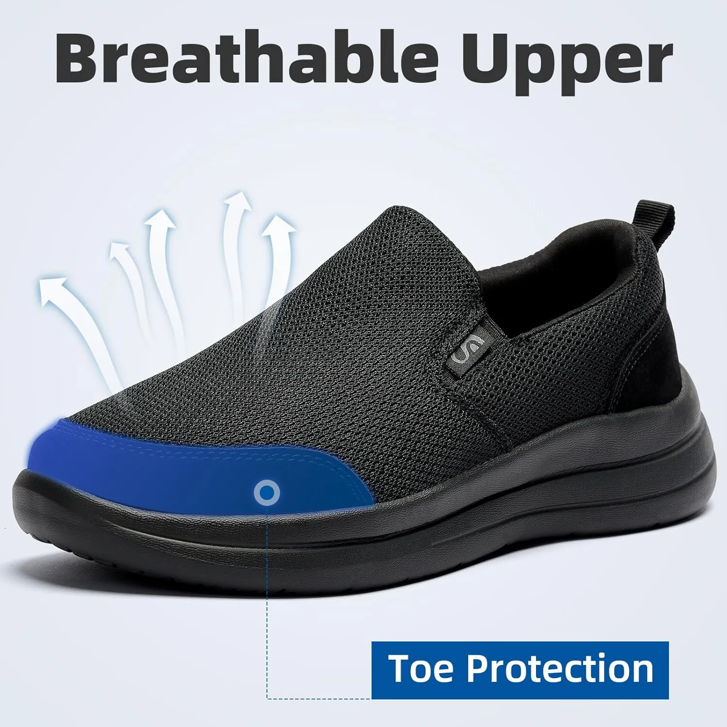 Men's Slip on Sneakers Walking Shoes X Wide Width Comfortable Casual Sneakers Lightweight Work Driving Loafers