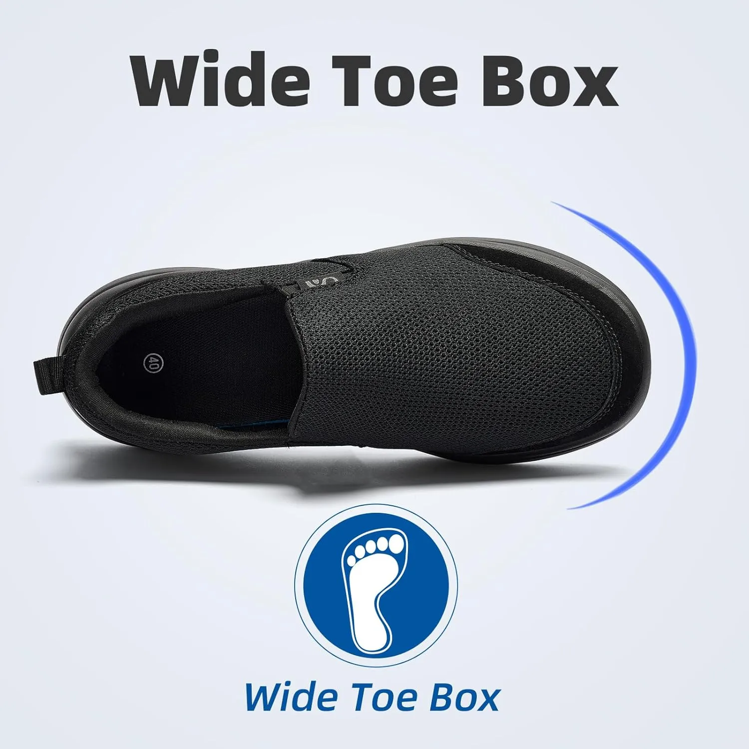 Men's Slip on Sneakers Walking Shoes X Wide Width Comfortable Casual Sneakers Lightweight Work Driving Loafers