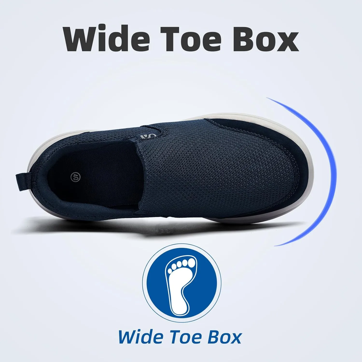 Men's Slip on Sneakers Walking Shoes X Wide Width Comfortable Casual Sneakers Lightweight Work Driving Loafers