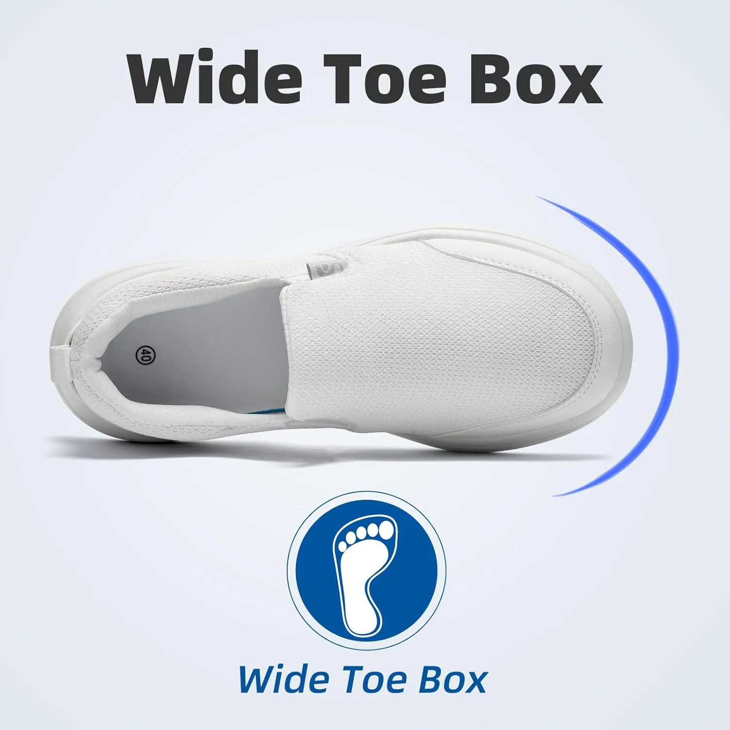 Men's Slip on Sneakers Walking Shoes X Wide Width Comfortable Casual Sneakers Lightweight Work Driving Loafers