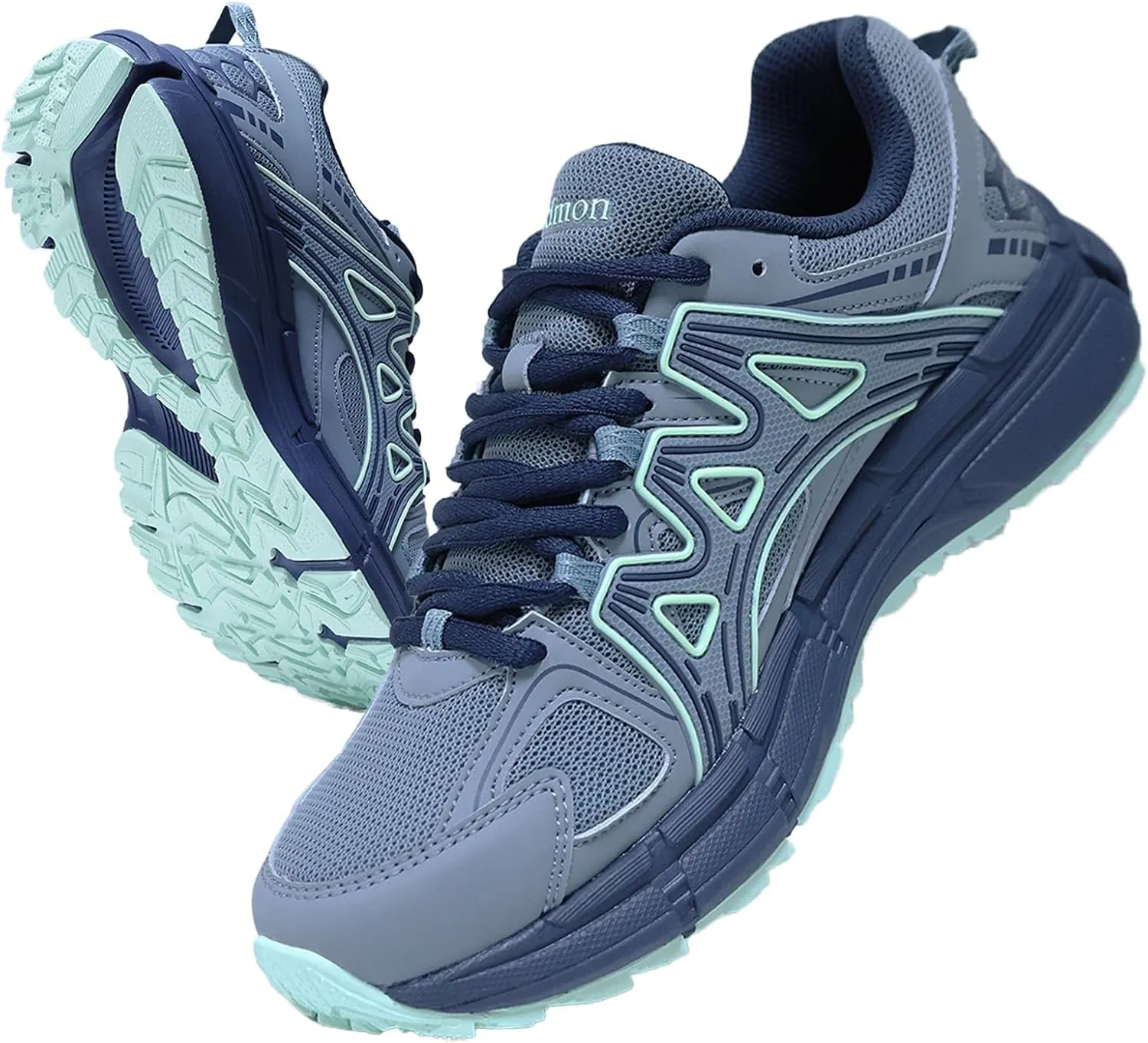 Men's Slip Resistant Trail Running Shoes - Supportive Athletic Shoes for Outdoor Fitness Walking, Road Running and Gym Training
