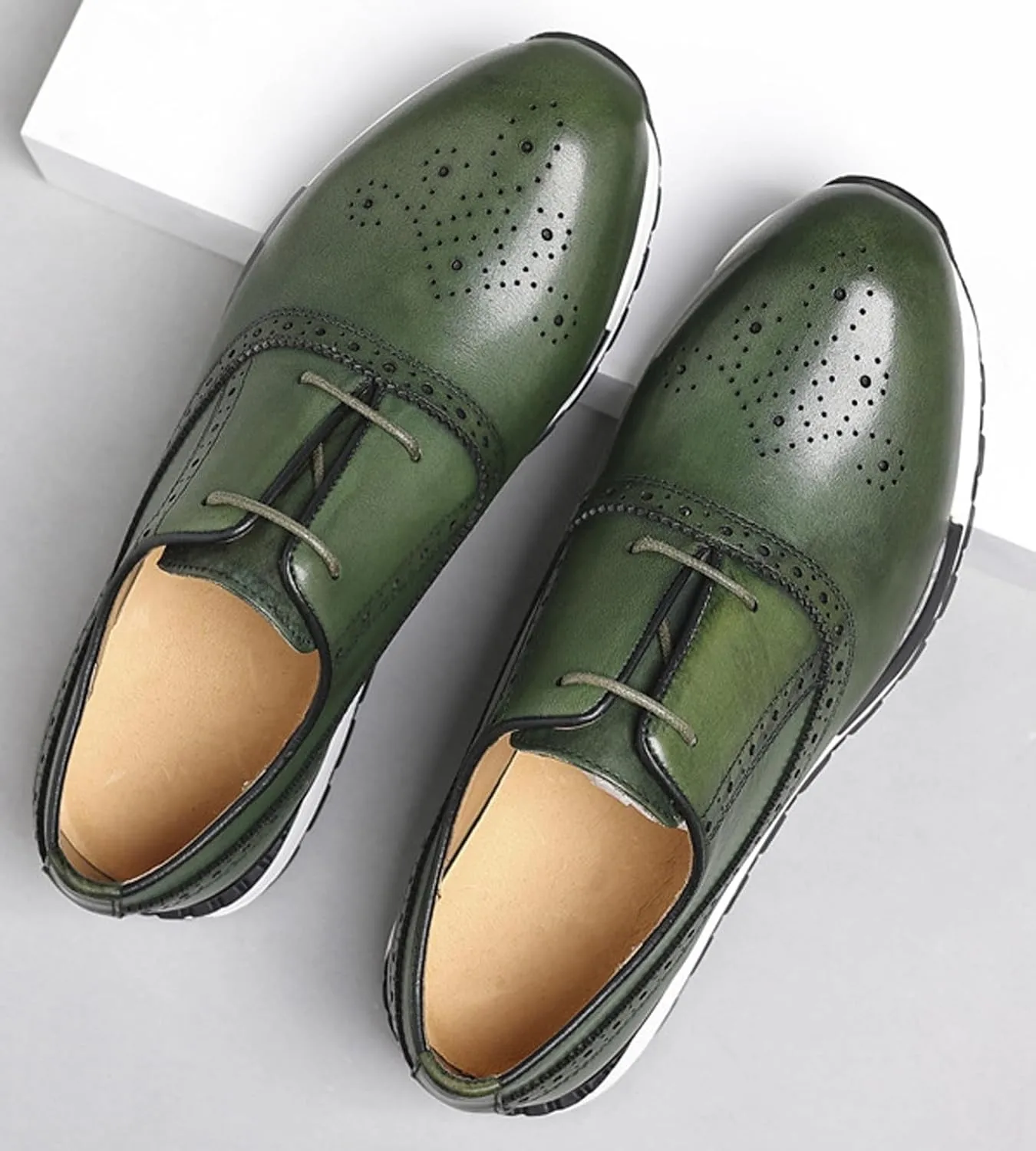Mens Sneakers Fashion Casual Shoes Comfort Walking Shoes Modern Genunie Leather Flat Oxfords Business Casual Derby for Men
