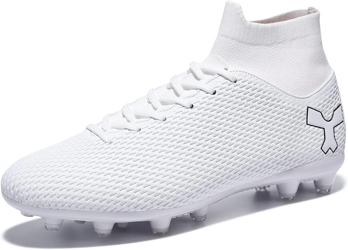 Men's Soccer Cleats Football Cleats for Mens Big Boys High-Top Spikes Shoes for Youth Professional Training Turf Indoor Outdoor Sneaker