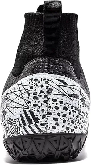 Men's Soccer Cleats Football Shoes with High-Tops Lace-Up Spikes Indoor Firm Ground Turf Training Exercise Futsal Boots
