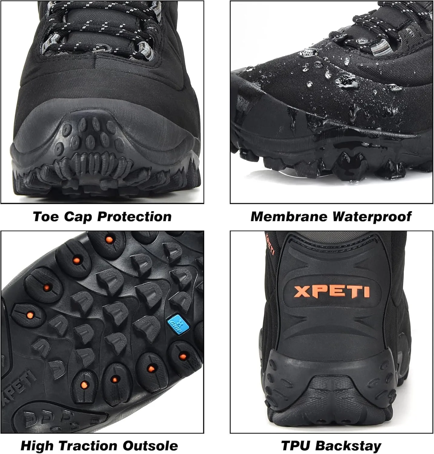 Men's Thermator Mid-Rise Waterproof Hiking Boots Trekking Outdoor Boots