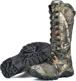 Men's Waterproof Hunting Boots Snakeproof Boots Lightweight Side-Zip Mud Boots, 16 Inches Non-slip Outdoor Shoes