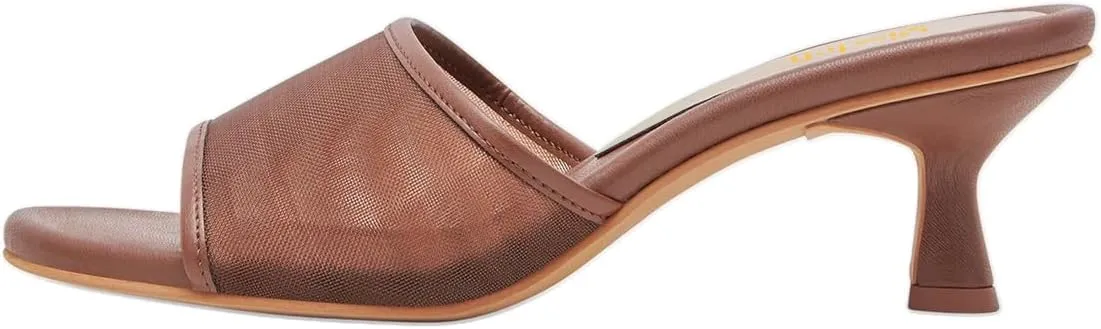 miss left Women Comfortable Low Heel Soft Insole Mesh Mules Slip On Summer Holiday Casual Daily Walking Slide Sandals Size 4-16 US