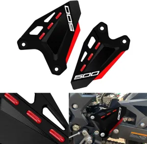 Motorcycle Footrest Pedal Protector Foot Peg Heel Guard For Ka.wasaki Ninja 500 Z500 2024 | Ninja 400 Z400 2018 2019 2020 2021 2022 2023 2024 Accessories (ninja500-black/red)