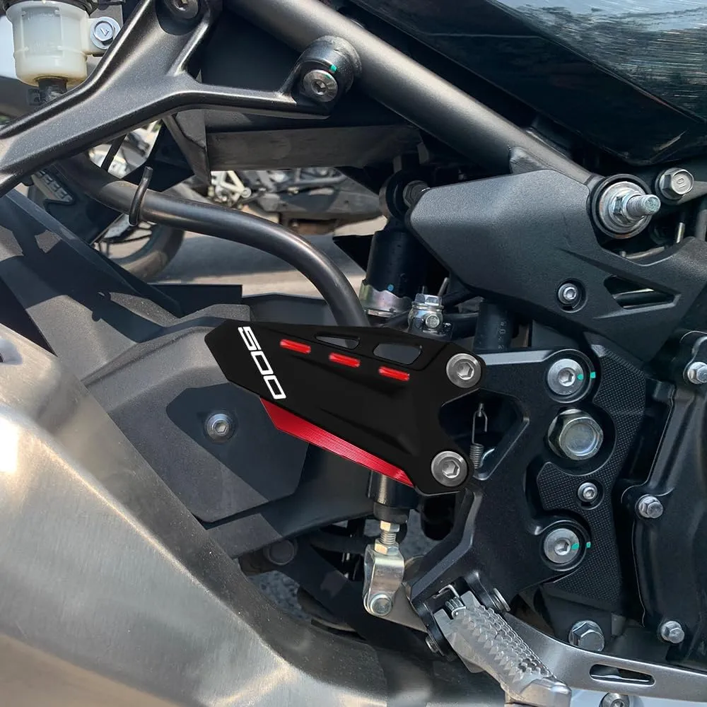 Motorcycle Footrest Pedal Protector Foot Peg Heel Guard For Ka.wasaki Ninja 500 Z500 2024 | Ninja 400 Z400 2018 2019 2020 2021 2022 2023 2024 Accessories (ninja500-black/red)